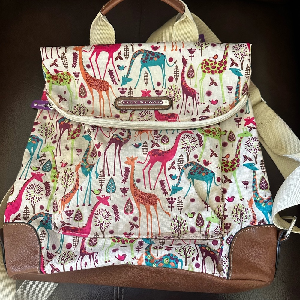 Lily Bloom Colorful Animal Print Baby Bag